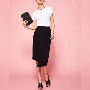 Ted Baker Black NIMMO Wrap Pencil Skirt Size 10 (Ted Baker Sizing 4)